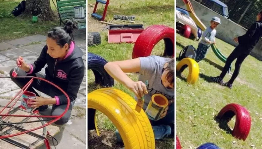 La unión hizo la fuerza en City Bell: Vecinos solidarios a la obra