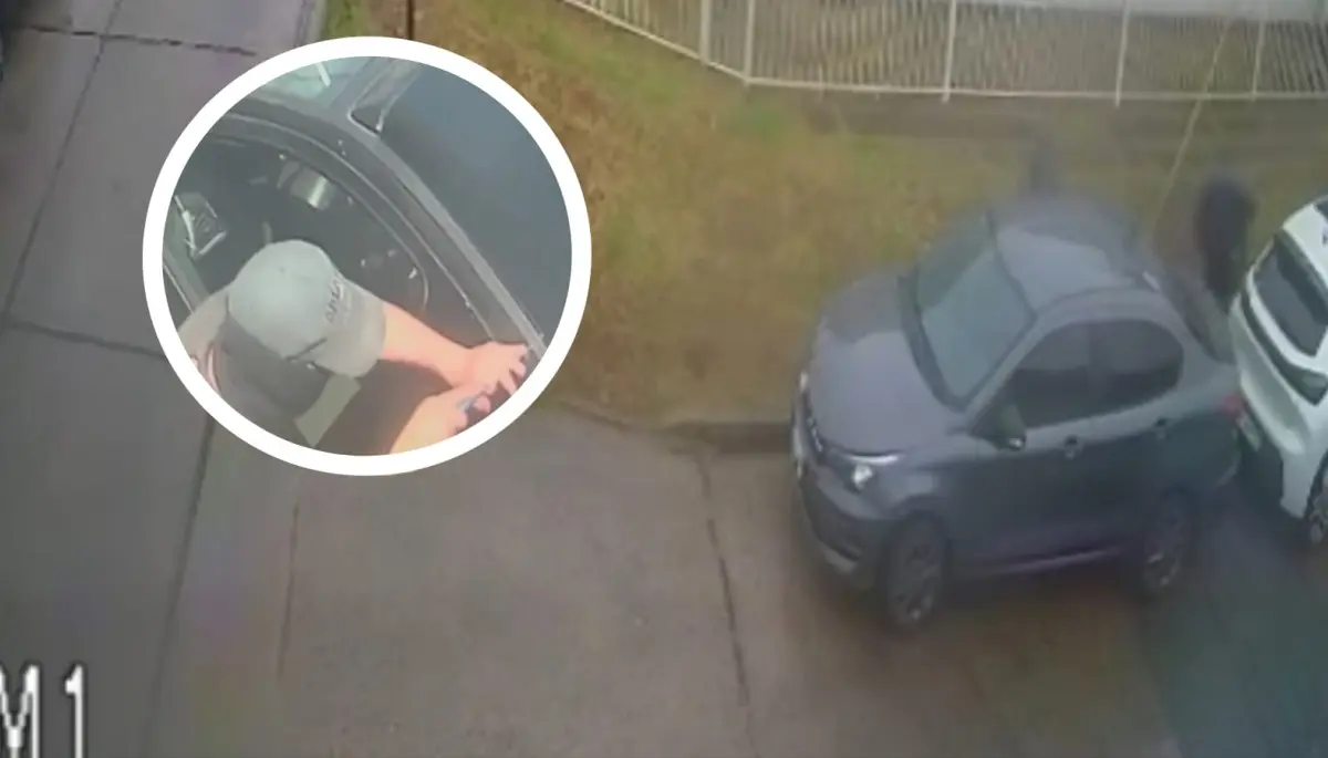🚨 Video: En Villa Castells te roban las ruedas y el techo del auto a plena luz del día