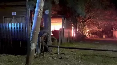 Investigan las causas de un voraz incendio en maderera de Villa Elisa