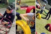 La unión hizo la fuerza en City Bell: Vecinos solidarios a la obra