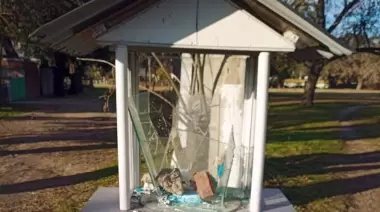 Vandalizaron una Virgen en Villa Elisa: "Es un mensaje de odio a la religión Católica"