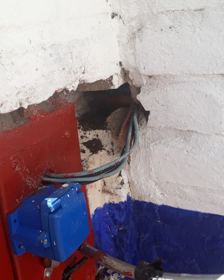 Así quedó el cableado eléctrico - Prensa DIVE