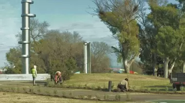 Camino Centenario: Plantan 500 ejemplares para recuperar el arbolado público
