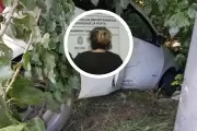 🚨 Persecución, vuelco y arresto en Villa Elisa: Una mujer uruguaya conducía un auto con pedido de secuestro